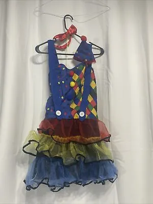 $18 • Buy Adult Women's Circus Clown Party Dress Costume | Multi Color Costume Size Small