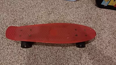 Vintage Red Plastic Skateboard 1970's  • $28