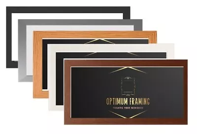 Panoramic Photo Picture Frames10x4-10x5-12x5-12x6-14x7-14x8-16x8 Black White Oak • £5.99