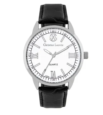 Christian Lacroix Leather Strap 42mm Men's Watch CXLW478 BNIB • £74.99