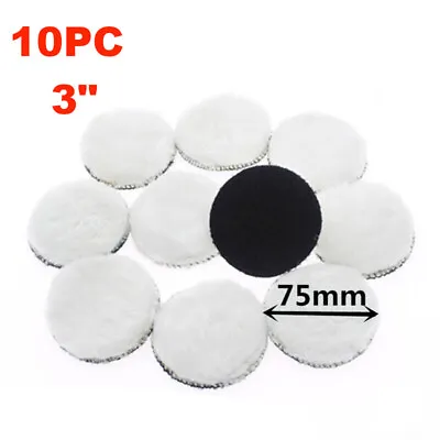 (Qty:10) 3  Wool Buffing Polishing Pads Bonnets Sanding On Car Buffer Pads • $9.99