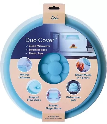 Duo Cover 2.0 | 3-in-1: Collapsible Magnetic Microwave Cover. Safely Grab Hot • $19.99