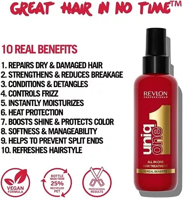 Revlon Uniq One All In One Professional Hair Treatment 150ml Classic All Hair • £9.95