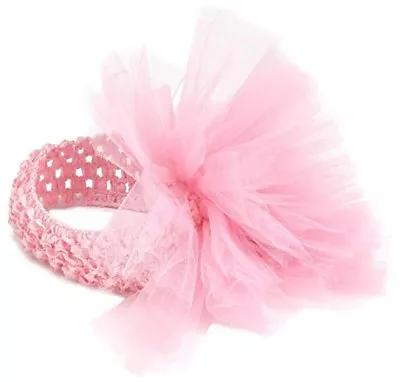Mud Pie Little Girl Baby Pink Ballet Tulle Puff Hair Soft Headband 171938 • $4.99