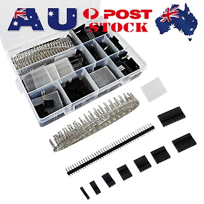 $16.99 • Buy 1450Pcs 2.54mm Dupont Wire Jumper Cable Pin Header Connector Housing Crimp Kit  