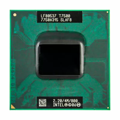 Intel Core 2 Duo T7500 CPU Socket P SLA44 SLAF8 2.2 GHZ 4MB 800MHZ Processor • £12