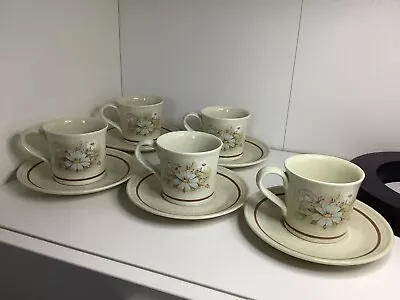 £12 • Buy Royal Doulton. Lambethware. Florinda. Coffee Cup Saucer X 5. Floral. Flowers.