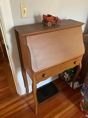 Antique Drop Front Desk With Cubbies And Pockets • $195