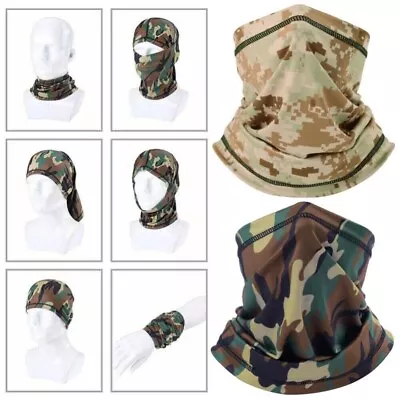 2 Pack Military Camo UV Protection Face Mask Cooling Neck Gaiter Scarf Bandana • $9.99