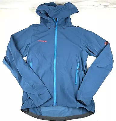 Mammut Performance Full Zip Soft Shell Jacket Womens Large Hooded • $29.95