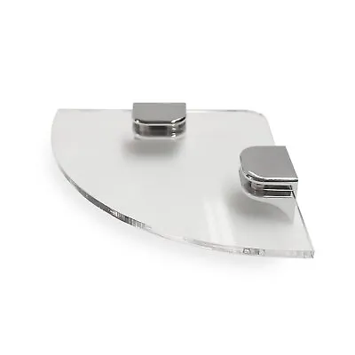 Acrylic Corner Shelves- Safety Minimalist Modern 2 Sizes & Fixings  (DS9+) • £9.24