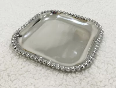 MARIPOSA String Of Pearls Square Platter 10.5  X 10.5  (Retails For $115) • $75