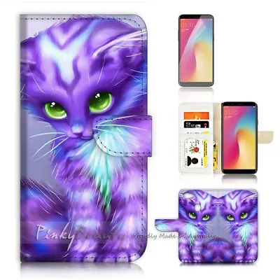 $12.99 • Buy ( For Oppo A73 ) Flip Wallet Case Cover P21199 Pussy Cat