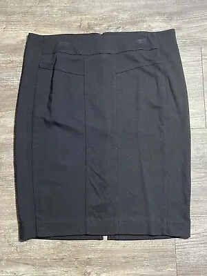 CABI Ponte Knit Pencil Skirt Black Sz 8 Soft Stretch EUC • $4.88