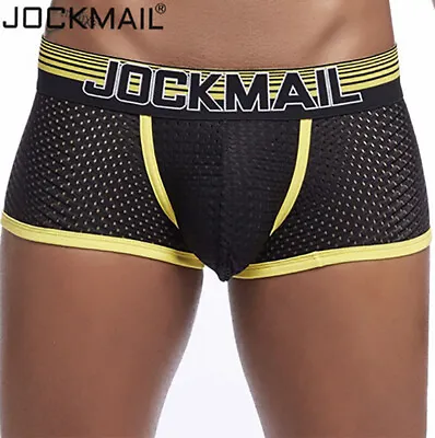 JOCKMAIL Sexy Men Underwear Boxer Breathable Mesh Quick Dry Boxershorts Trunks • $10.99