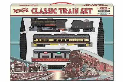 Classic Train Set Retro Large Battery Operated Toy With Sounds Lights Headlights • £18.69