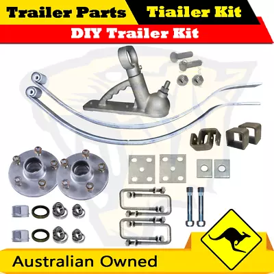 $185 • Buy Trailer Kit No Brake Coupling Leaf Spring Hub Bearing Kit For Single Axle