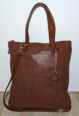 Edina Ronay Brown Genuine Leather Medium Size Tote Or Shoulder Bag. 35x32cm. • £26