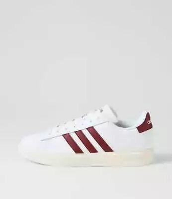 New Adidas Grand Court 2 White Shadow Red Sneakers Mens Shoes Casual • $89