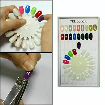 108 Display Nail Art Fan Polish Practice Color Pop Tip Sticks Chart -6 Wheels • £2.99