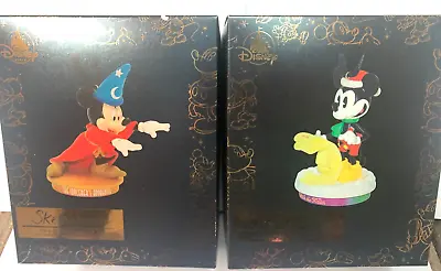 2 Through The Years Mickey Mouse Disney Ornaments Sets Duck The Halls & Sorcerer • $34.89