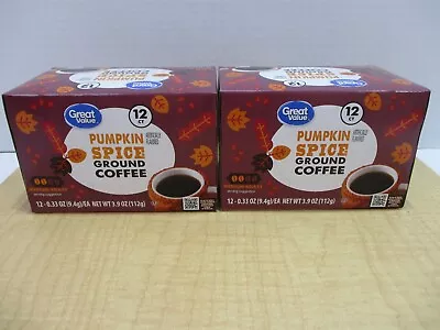 Pumpkin Spice Coffee Pods Medium Roast K Cups Great Value 24 Count Exp 2/2025 • $24.99