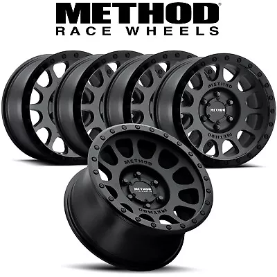 Method (5) 17x8.5 305NV Double Black Wheels 6X5.5 0MM Offset 4.75  Backspacing • $1599.95