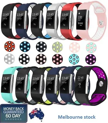 $6.70 • Buy For Fitbit Charge 3/2 Band Soft Silicone Adjustable Replacement Sport Strap Band