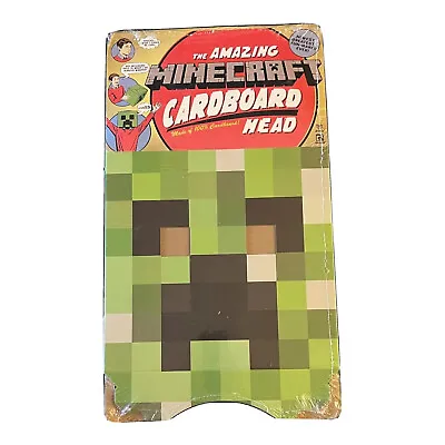 Amazing Minecraft Cardboard Box Head Costume Mask Creeper New Easy Assemble • $13