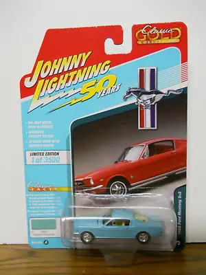 Johnny Lightning 1965 Ford Mustang 2+2 Tropical Turquoise 50 Years Die Cast • $13.45