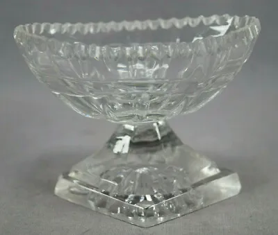 Anglo Irish Cut Crystal Navette Form Lemon Squeezer Foot Master Salt C.1800 • $65