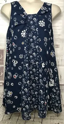 $21.99 • Buy Jason Wu For Target Blue Floral Chiffon Sleeveless Casual Summer Dress Sz. Large