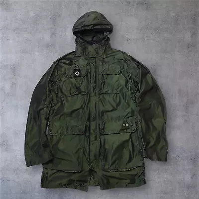 Ma Strum Parka Jacket Shimmer Metal Mens Medium Windbreaker Green Massimo Osti • £129.99