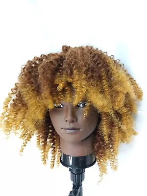 14  Synthetic Ombre Brown And Orange Afro Curly Wig • $22.95