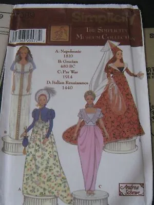 Simplicity 7089 Barbie 11.5  Doll Clothes Pattern Museum Collection • $14.48