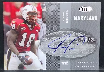 Vernon Davis - 2006 Sage Hit Autographed Card - Maryland / 49ers • $9.99