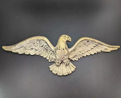 Vintage Cast Metal Bald Eagle Wall Decoration 16  Wingspan Patriotic Bird • $22.55