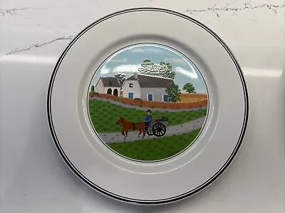 Villeroy & Boch Design Naif Going To Market Salad Plate 8.25  VG Cond Laplau 1 • $12.99