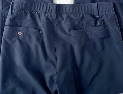 Under Armour Men's Match Play Golf Pants BLACK Sz 36 X 30 Style 1248089 • $12.75
