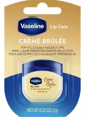 Vaseline Lip Therapy Lip Balm Mini Creme Brulee 7g For Deliciously Kissable Lips • £3.97