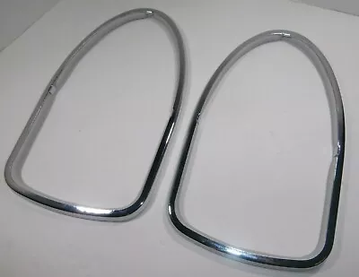 Tail Light Lens Chrome Trim Rings Set Of 2 Pair Volkswagen T1 Bug Beetle 1968-70 • $26.85