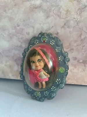 Vintage Mattel Liddle Kiddle Lucky Locket Loretta Doll  & Original Blue Locket • $34.99