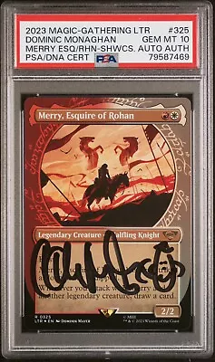 PSA 10 AUTO MTG Merry Esquire Of Rohan LTR: Tales Of Middle-Earth POP 1!! • $51