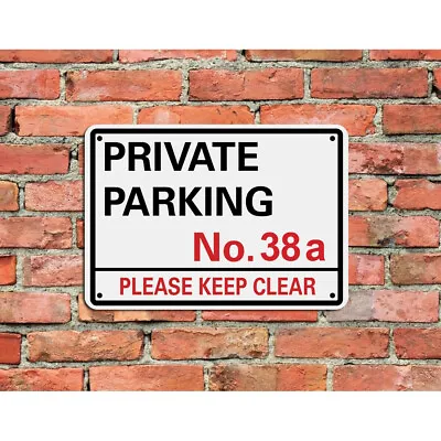 Private Parking Metal Sign Keep Clear Reserved Personalised Custom Driveway • £9.99