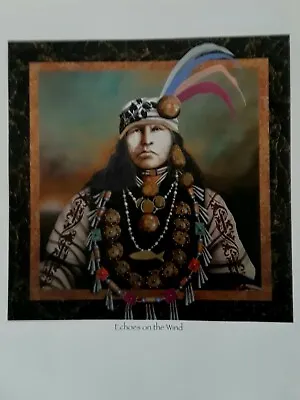 J.D.Challenger Print ECHOES On The WIND Native American-Western Art 9x11-SALE • $4.99