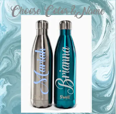 Monogram Vinyl Decal Name For  TumblersWater Bottles Sticker 2.5  W - 4.5  H  • $4.25