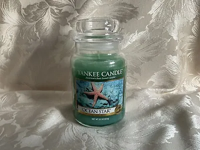 Yankee Candle “Ocean Star” Lge Jar 2016 Pour White Deerfield Label From USA • £31.95
