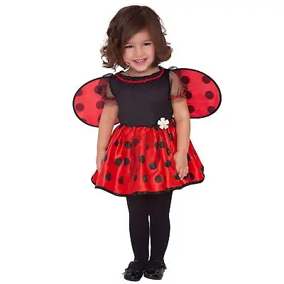 Children's Little Ladybug Animal Birthday Party Theme Fancy Dress Wing Costume • £14.13