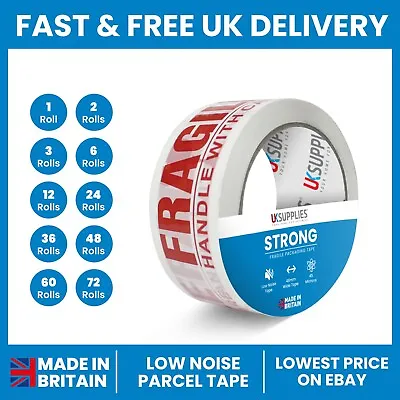 Low Noise Fragile Handle With Care Tape For Strong Packaging Sealing Carton Box • £6.90