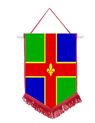 Lincolnshire County Car / Wall Pennant With Red Border Fantastic Souvenir  • £9.99